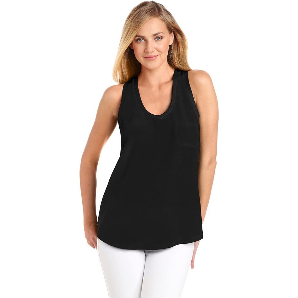 Joie Black LACE PRINT Racerback Tank